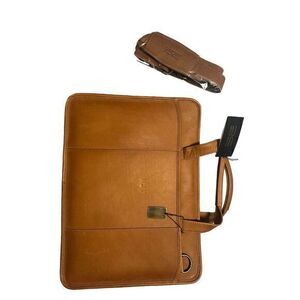 Claire‎ Chase Small File Brief, Brown, One Size Monogrammed With HJT